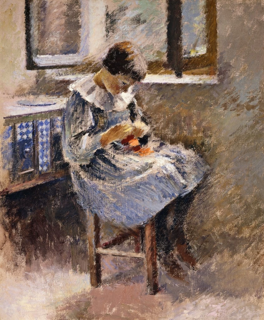 Ragazza che cuce, 1888